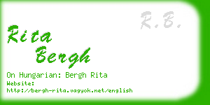 rita bergh business card